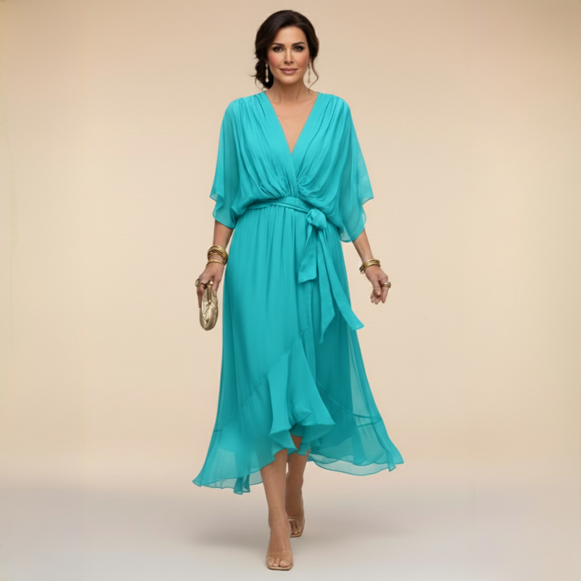 Women’s V-Neck Evening Party Dress