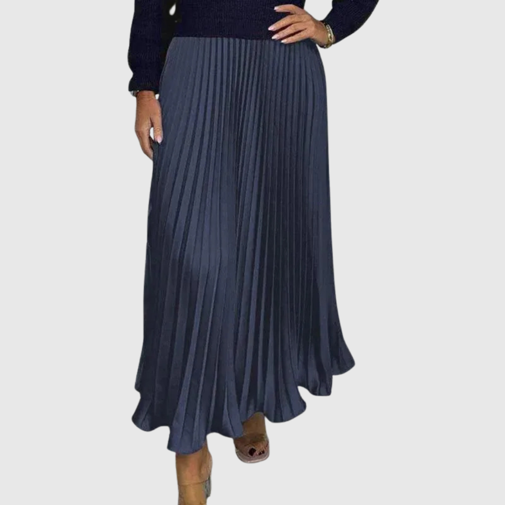 Women’s Two Piece Pleated Maxi Dress And Sweater Set