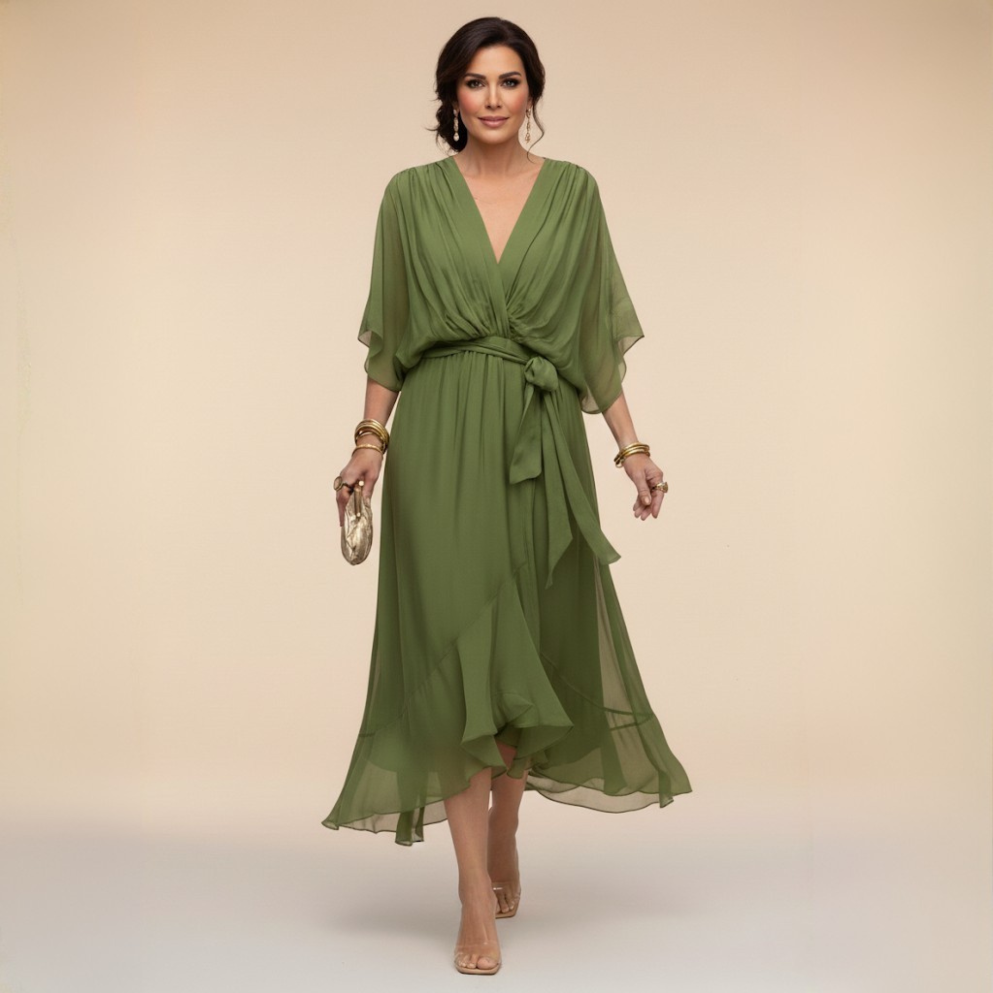 Women’s V-Neck Evening Party Dress