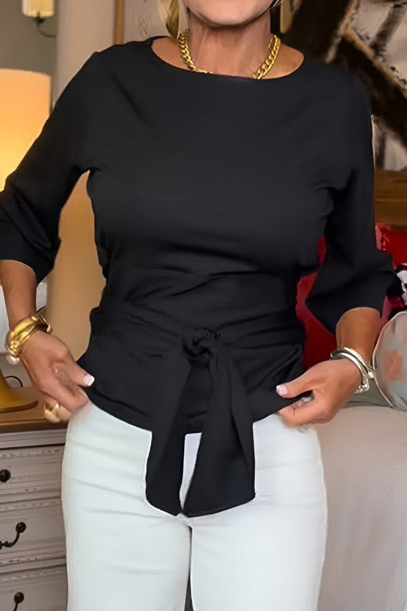 Women’s Tie Waist Fitted Top
