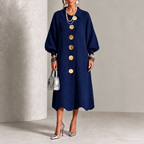 Evelyn | Elegant Button Knit Dress