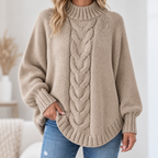 Pamella - Cable Knit Oversized Sweater
