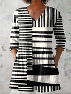 Women’s V-Neck Longline Blouse