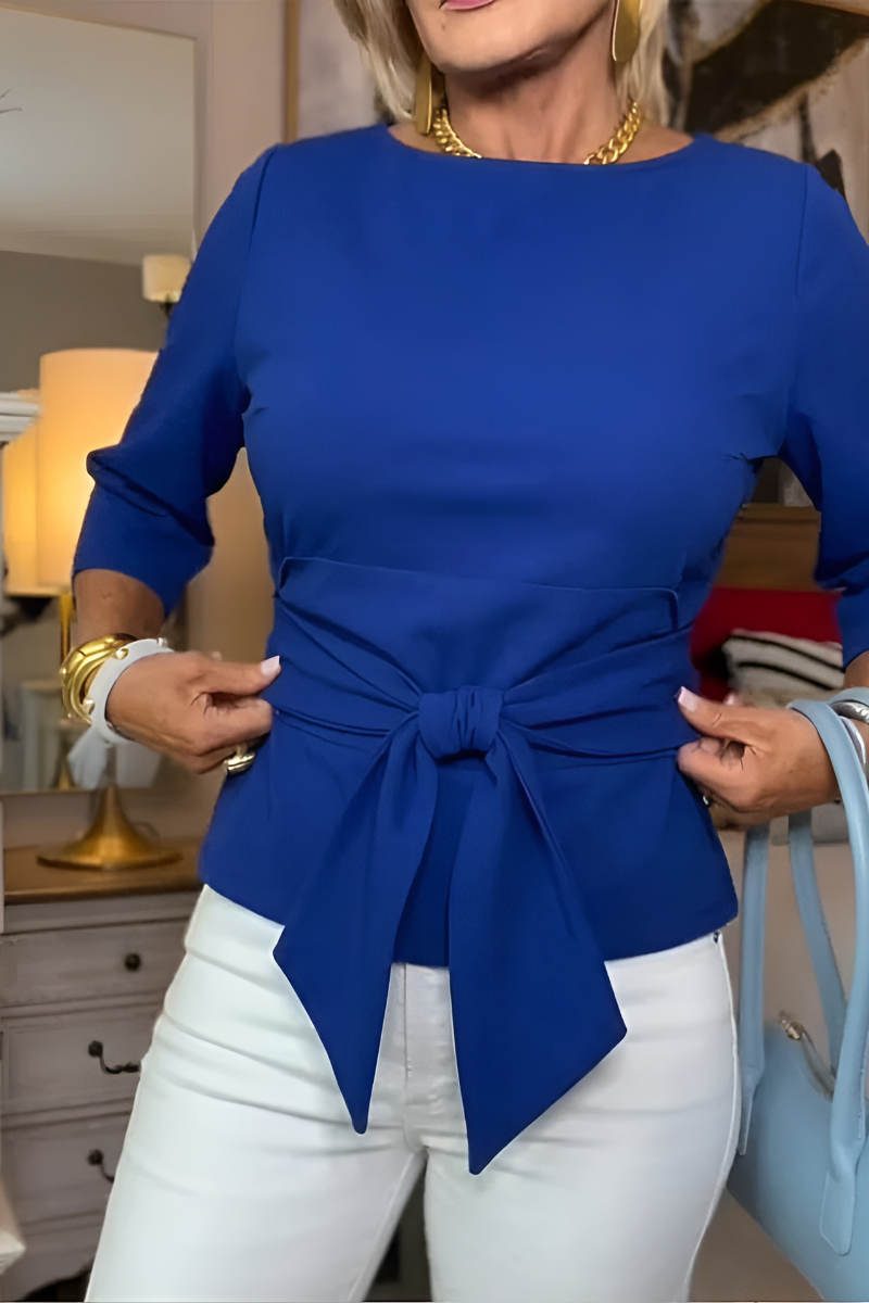Women’s Tie Waist Fitted Top