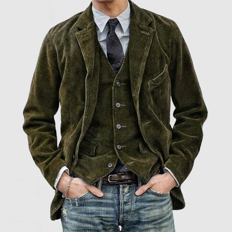 Aven | Stylish Vintage Blazer and Vest Set