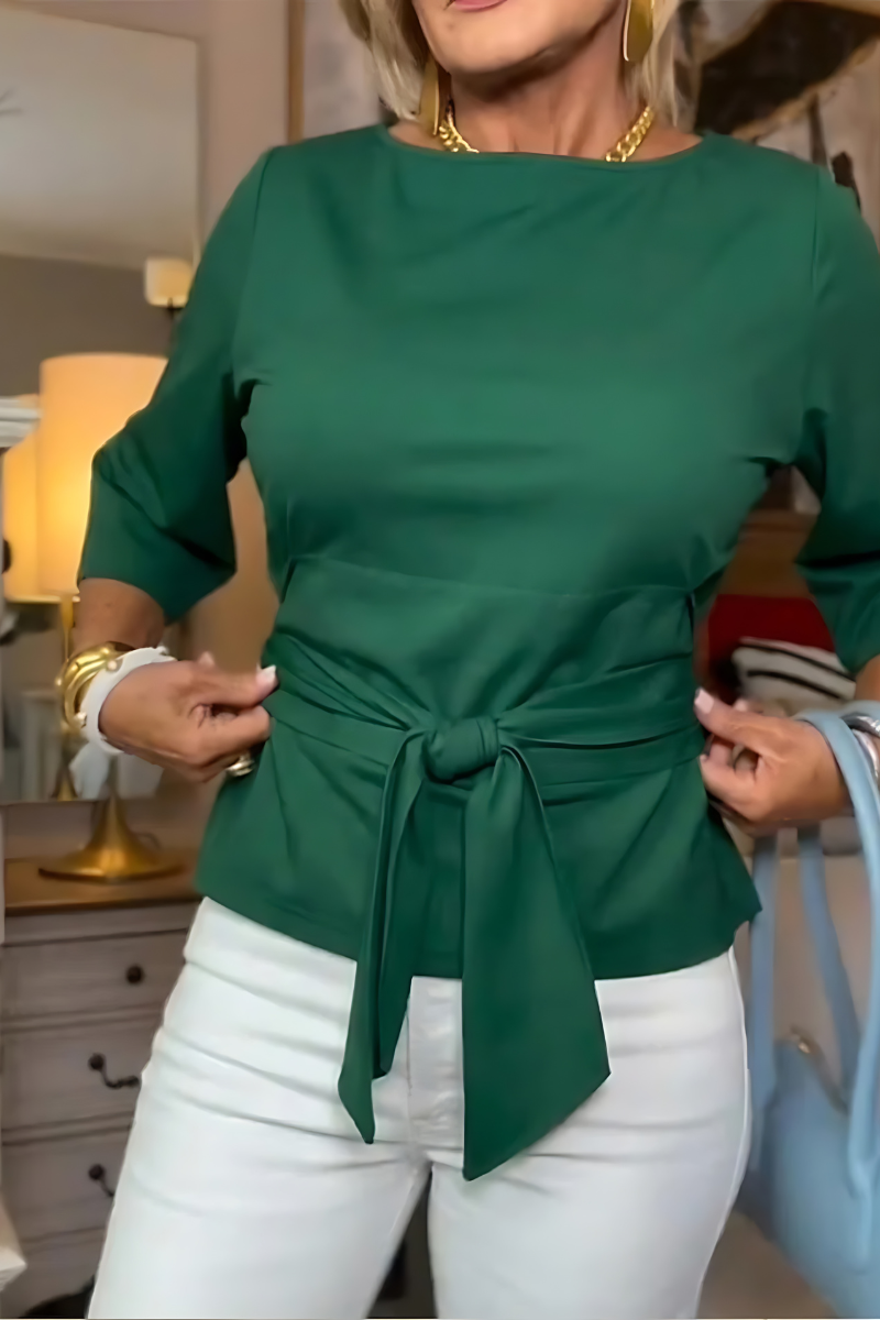 Women’s Tie Waist Fitted Top