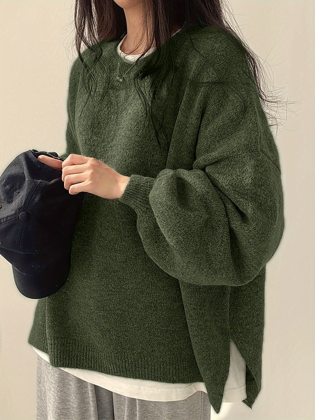 Pearline - Crew Neck Long Sleeve Sweater