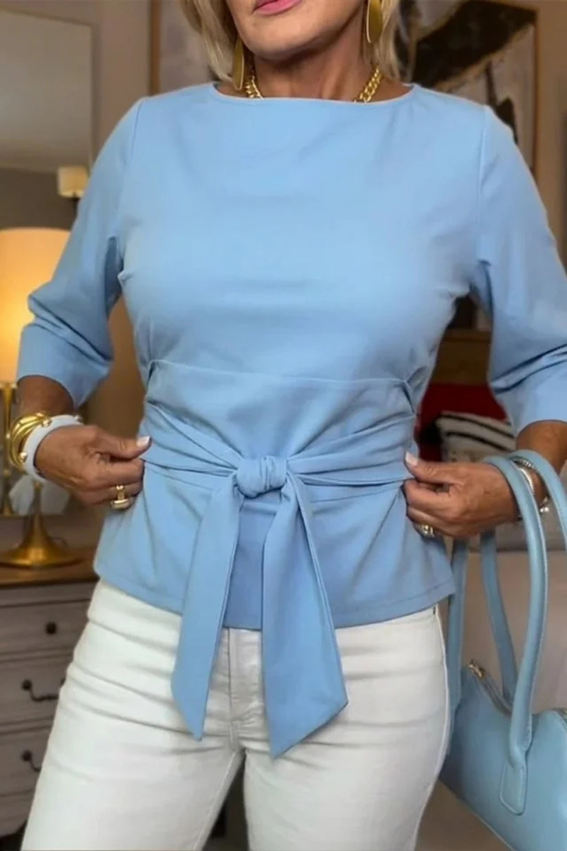 Women’s Tie Waist Fitted Top
