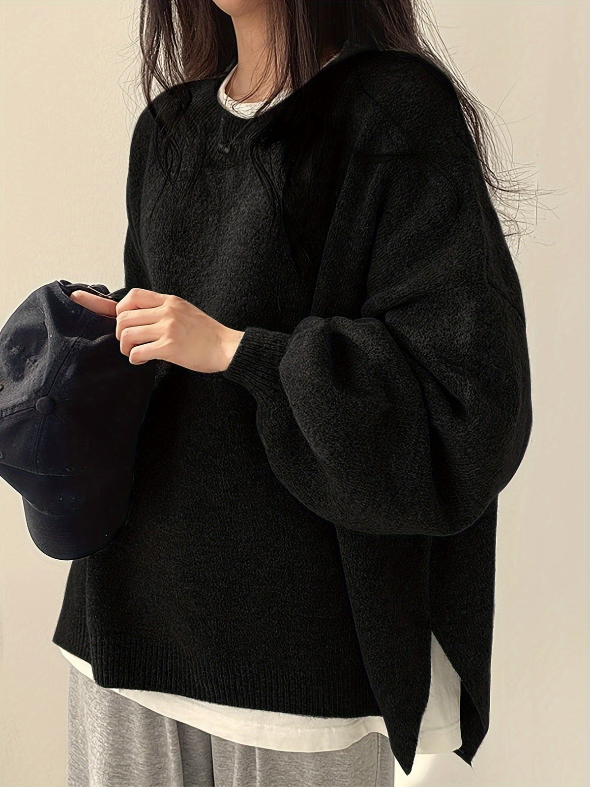 Pearline - Crew Neck Long Sleeve Sweater