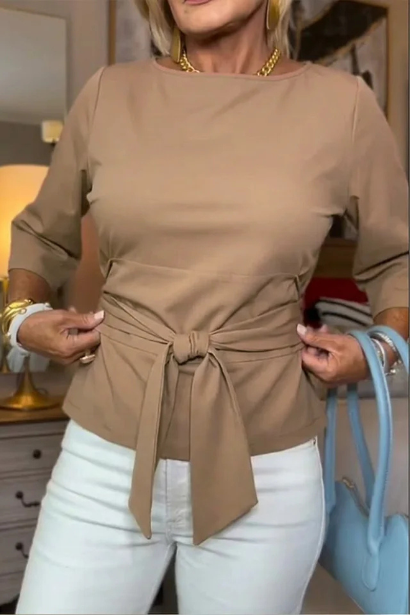 Women’s Tie Waist Fitted Top