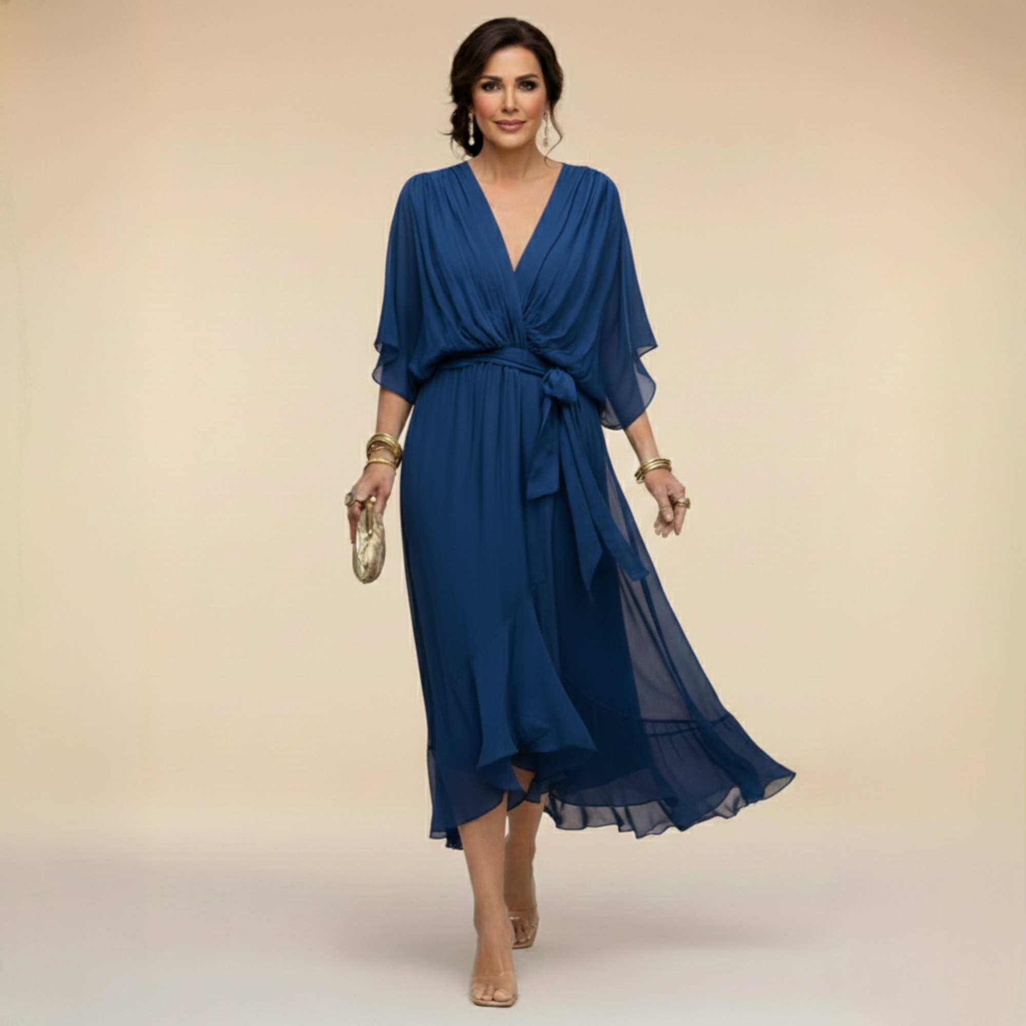 Women’s V-Neck Evening Party Dress