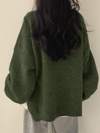 Women’s Casual Split Hem Long Sleeve Pullover Sweater
