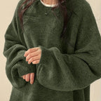 Women’s Casual Split Hem Long Sleeve Pullover Sweater