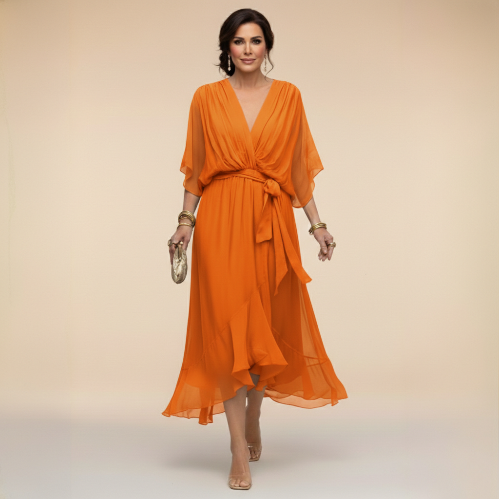 Women’s V-Neck Evening Party Dress