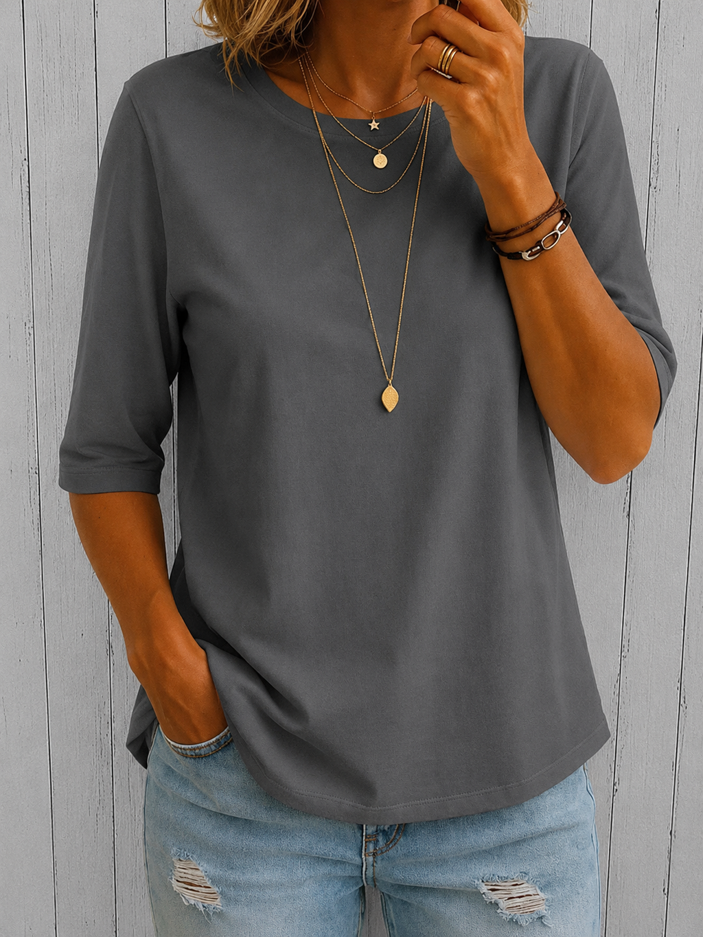 Women’s Oversized Crewneck Short Sleeve T-Shirt