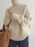 Women’s Ribbed High-Neck Sweater