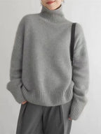 Women’s Ribbed High-Neck Sweater