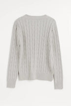 Women’s V-Neck Cable-Knit Sweater