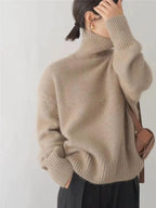 Women’s Ribbed High-Neck Sweater
