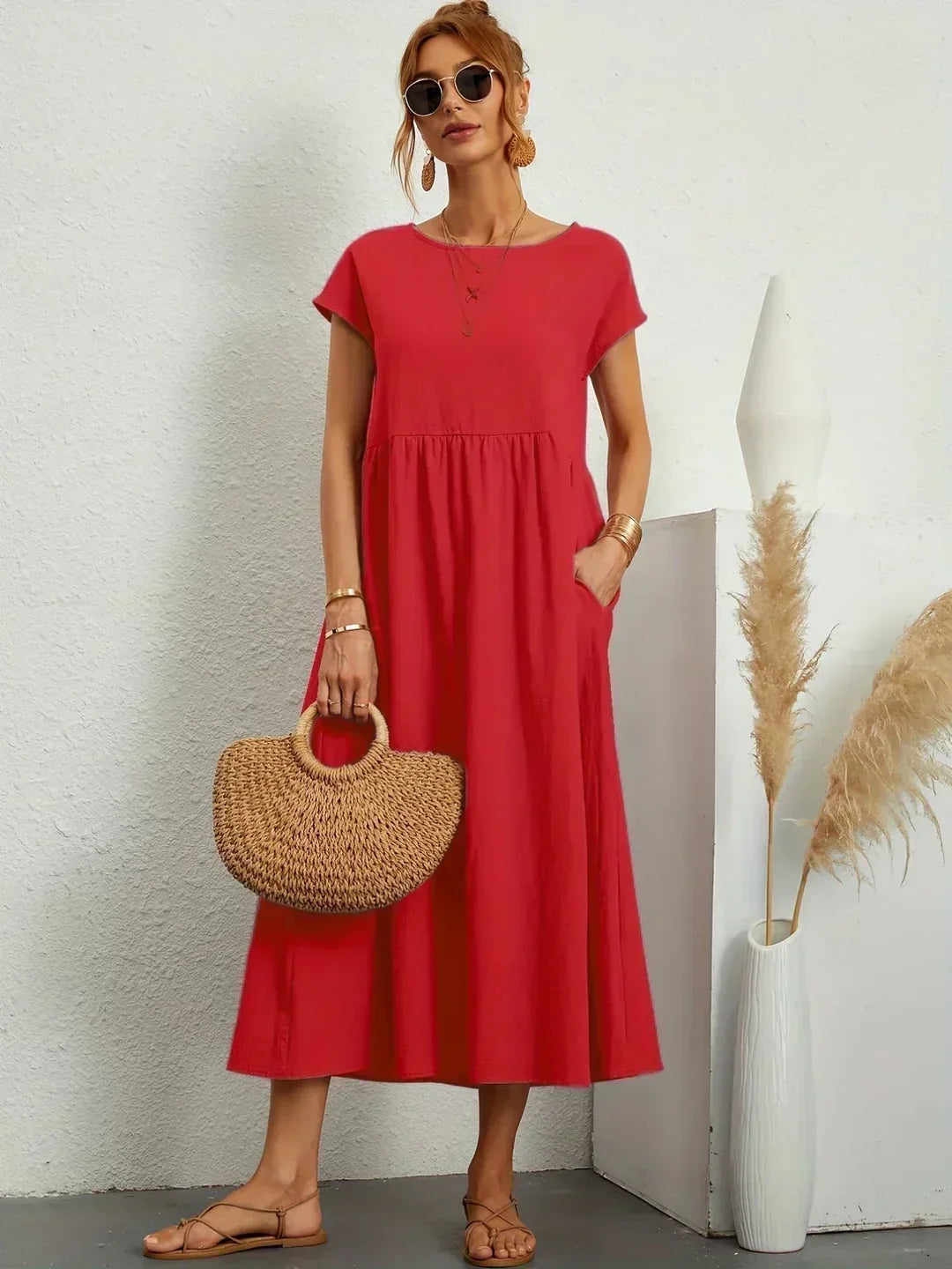 Women’s Elegant Flowy Midi Dress