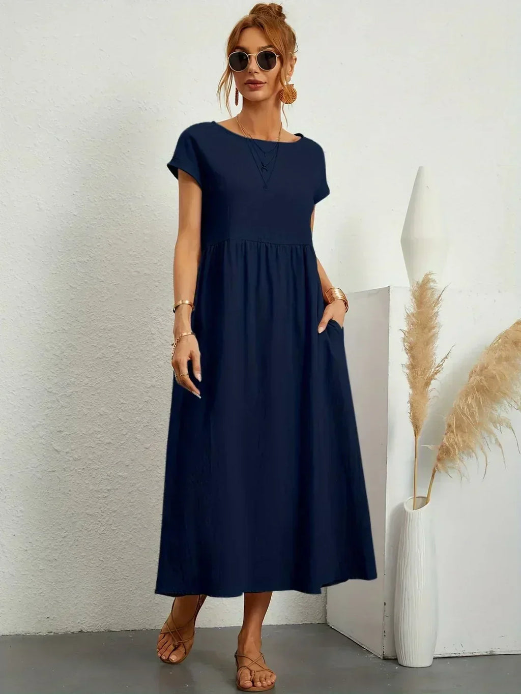 Women’s Elegant Flowy Midi Dress
