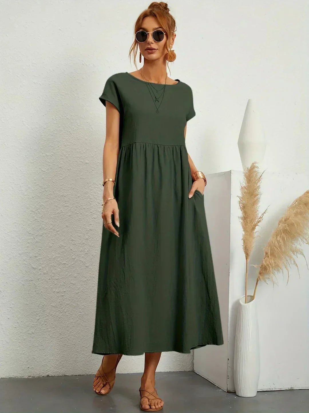 Women’s Elegant Flowy Midi Dress