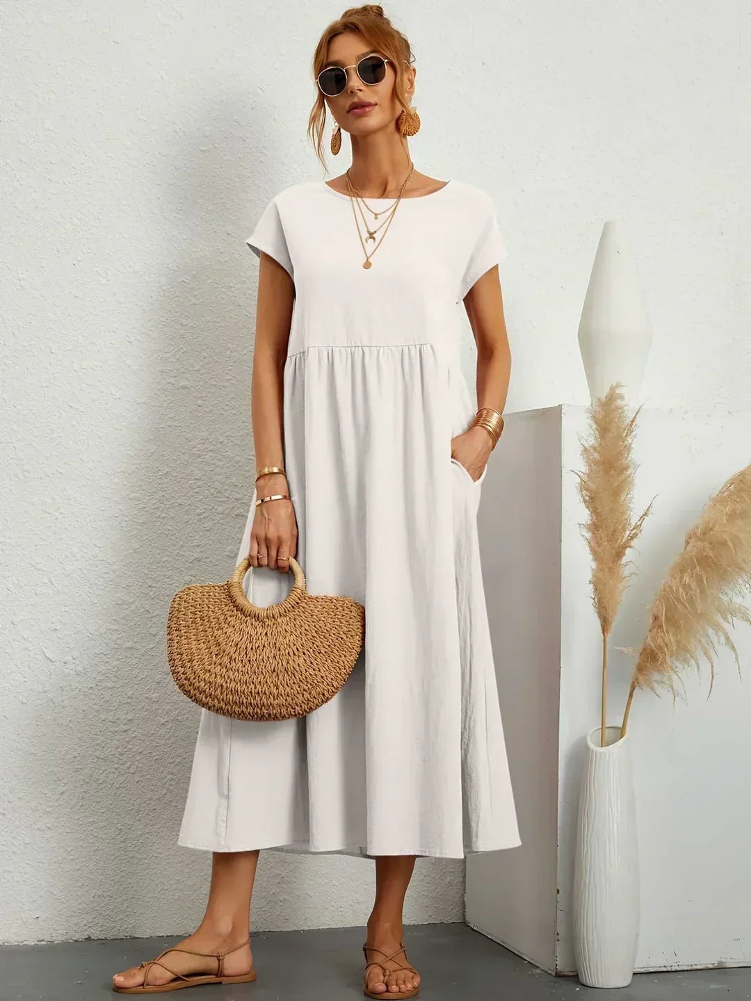 Women’s Elegant Flowy Midi Dress