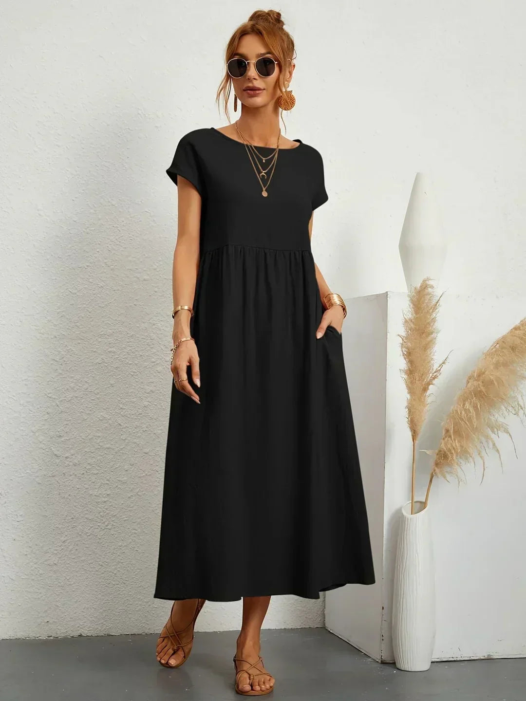 Women’s Elegant Flowy Midi Dress