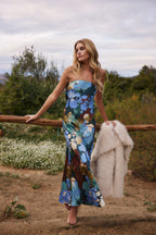 Women’s Retro Colorblock Maxi Dress