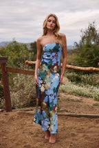 Women’s Retro Colorblock Maxi Dress