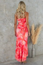 Women’s Purple Floral One-Shoulder Dress