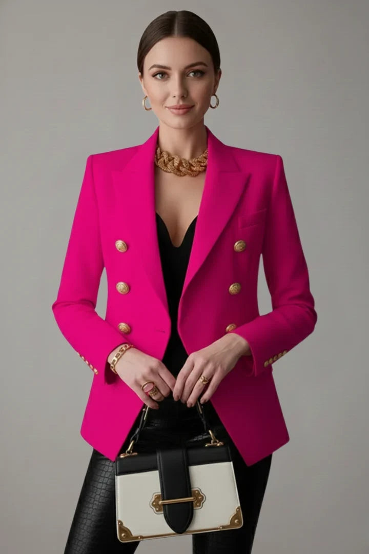 Rebecca | Double-Breasted Blazer with Gold-Tone Buttons for Women