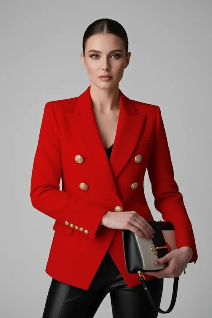 Rebecca | Double-Breasted Blazer with Gold-Tone Buttons for Women