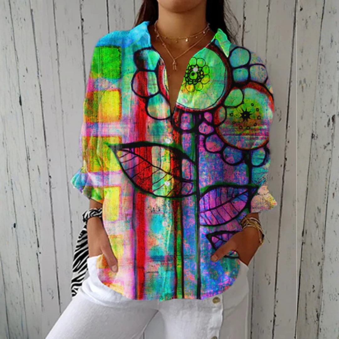 Women’s Dressy Floral Print Blouse