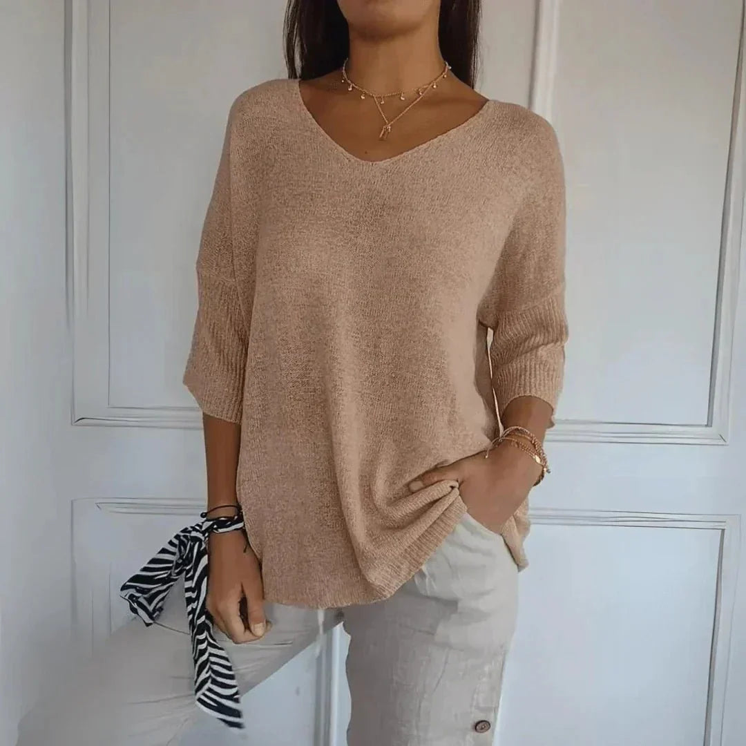 Women’s Lightweight V-Neck Pullover Sweater