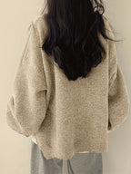 Women’s Casual Split Hem Long Sleeve Pullover Sweater