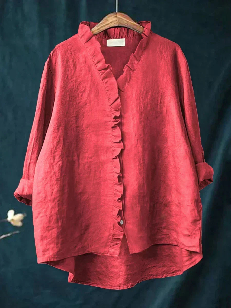 Women’s Ruffle Trim Lightweight Blouse