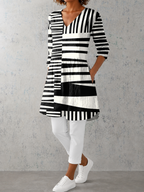 Women’s V-Neck Longline Blouse