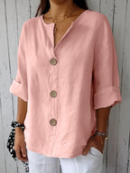 Women’s Relaxed Button-Front Blouse