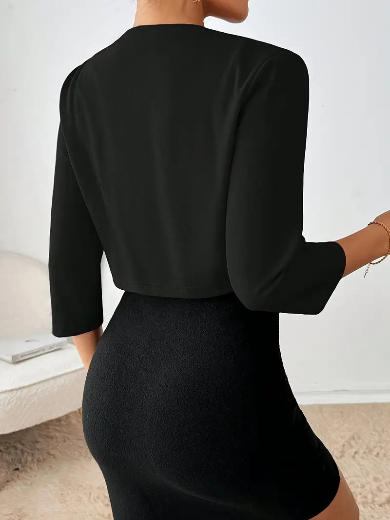 Clementine | Women's Cropped Open Front Blazer