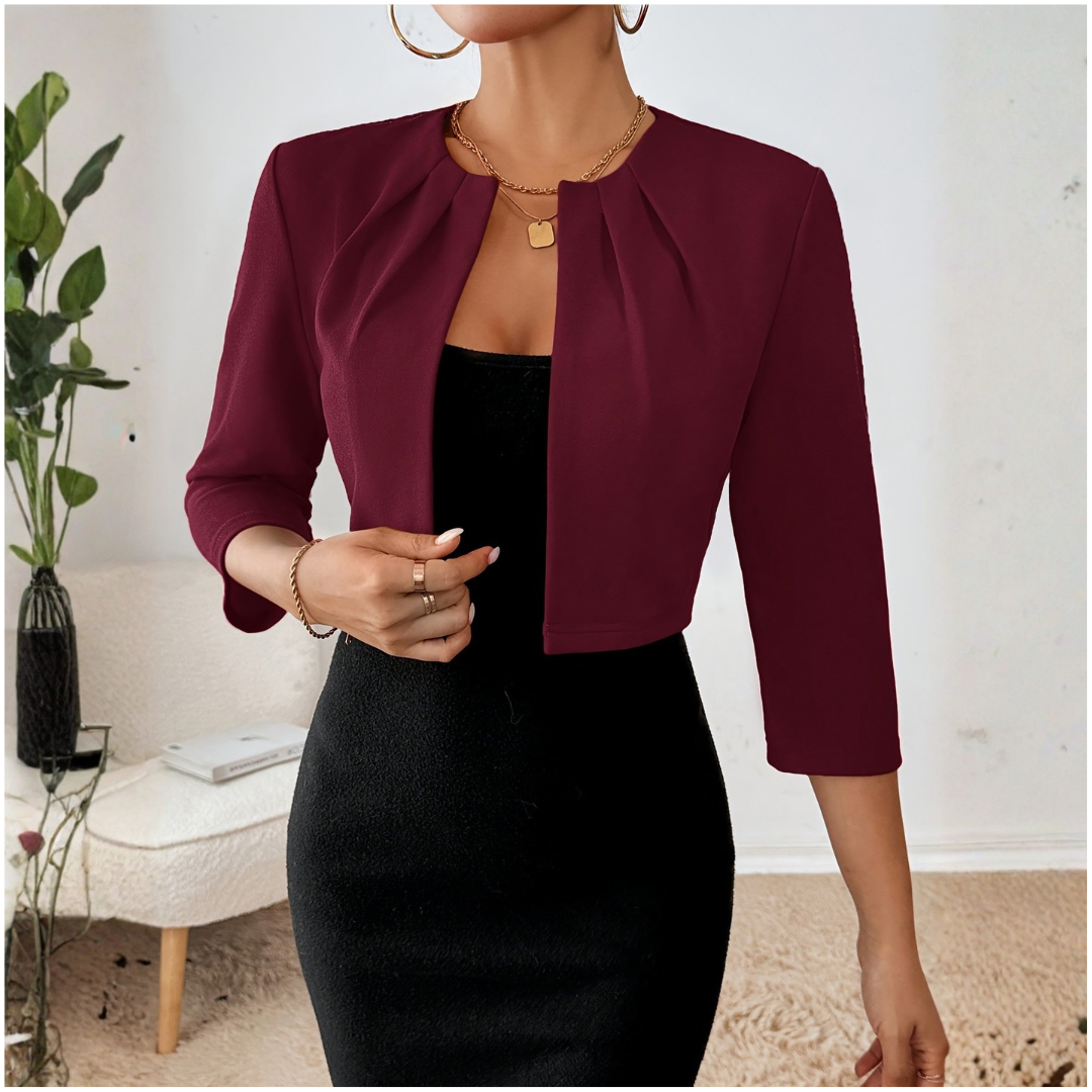 Clementine | Women's Cropped Open Front Blazer