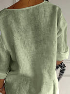 Women’s Relaxed Button-Front Blouse