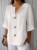 Women’s Relaxed Button-Front Blouse