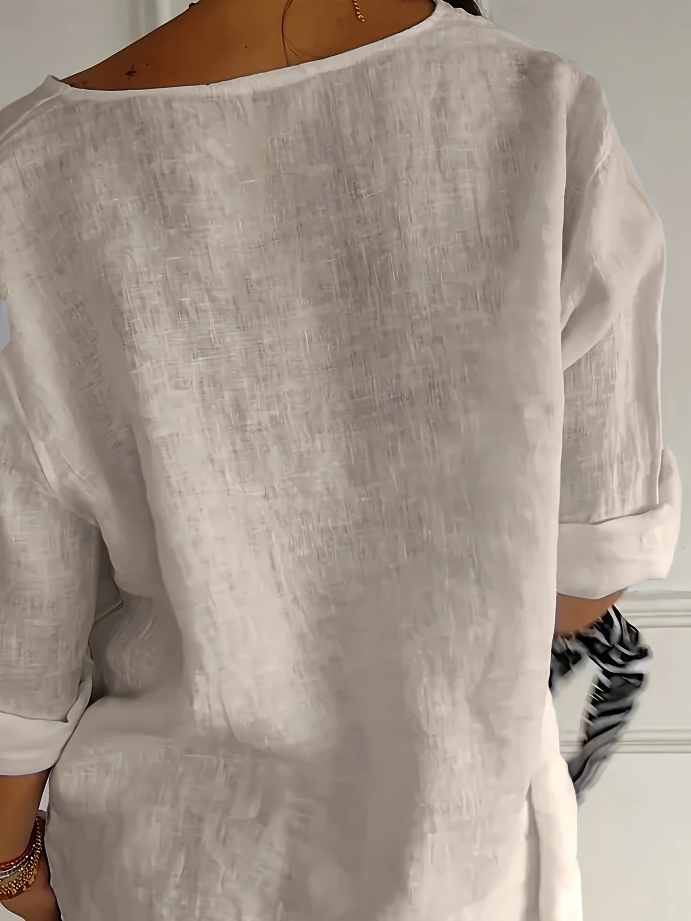 Women’s Relaxed Button-Front Blouse