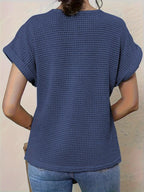 Women’s Embroidered Ruffle V Neck Top