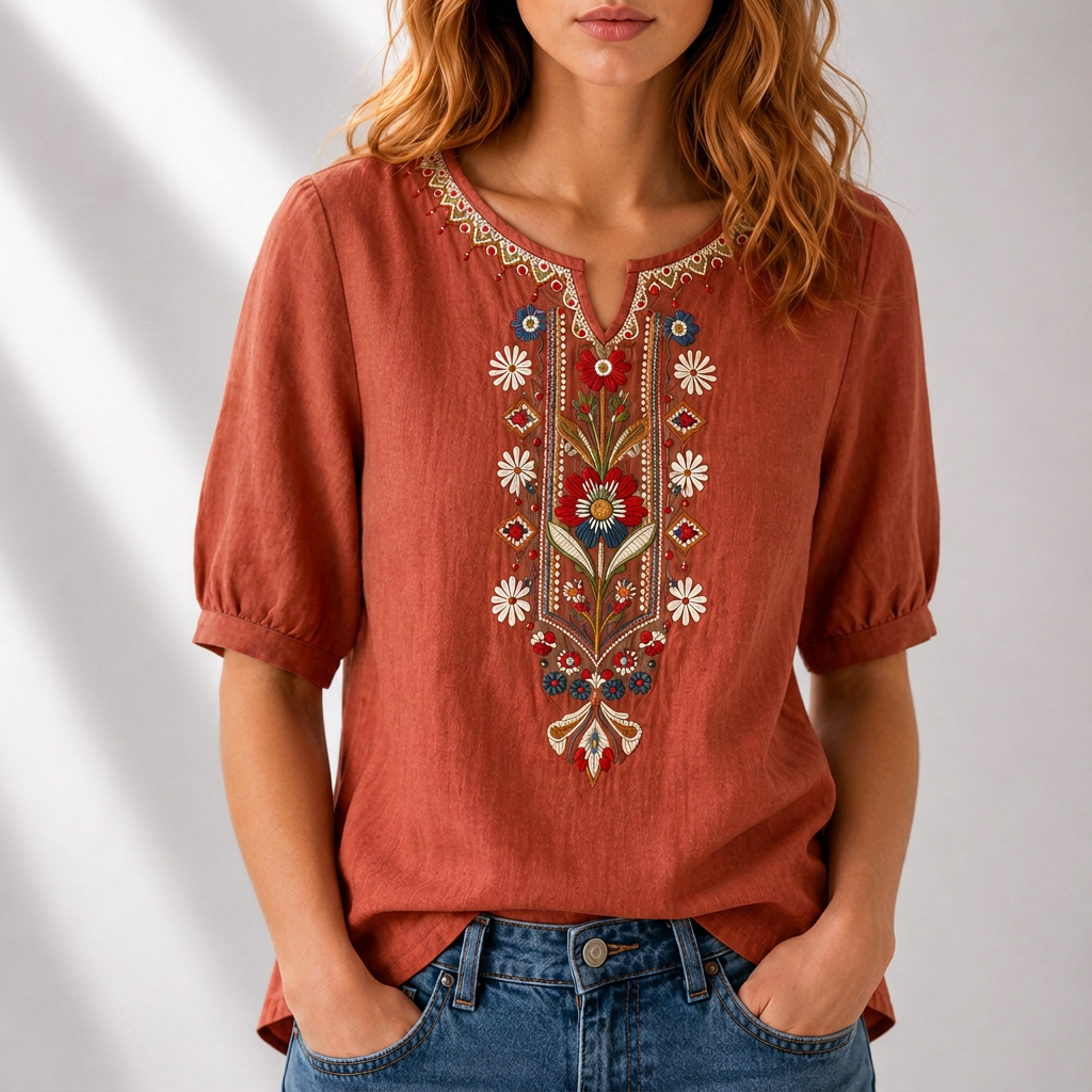 Women’s Floral Embroidered Blouse