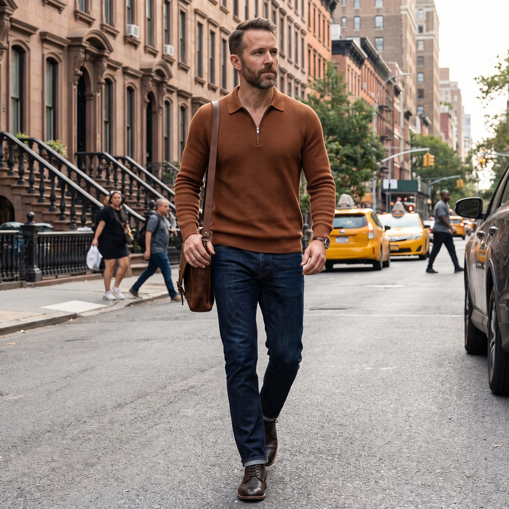 Ashford™ Half-Zip Polo Sweater