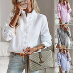 Women’s Polo Collar Button Down Blouse