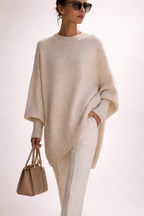 Women’s Oversized Pullover Sweater Poncho