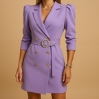 Tailored blazer dress with double-breasted front for women | Victoria